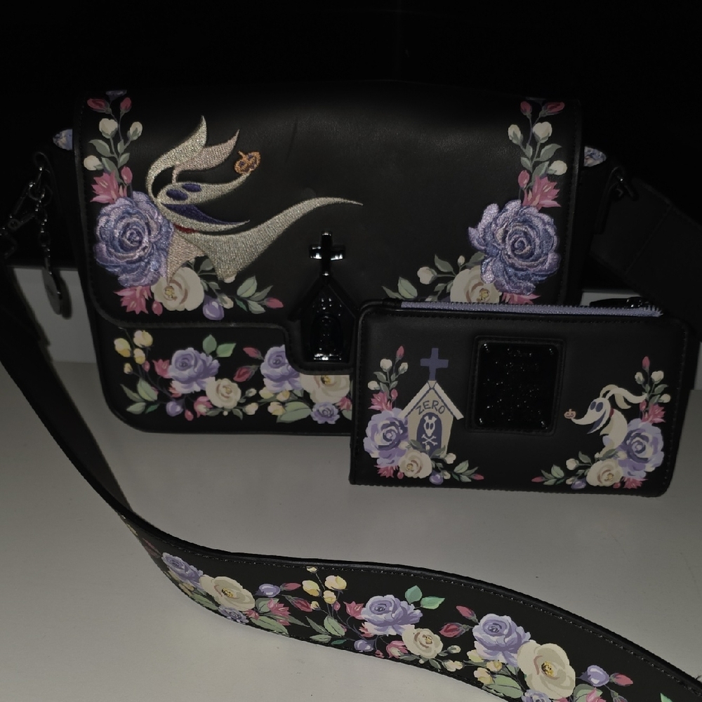 Loungefly Zero Floral Crossbody Bag Set